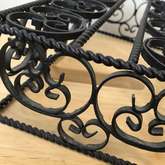 Cast Iron Ornate Rustic Primitive Tissue Box Napkin Holder Cover Farmhouse Decor - Picture 10 of 11